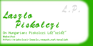 laszlo piskolczi business card